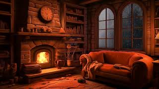Cozy Room: Thunderstorm, Rain, and Crackling Fire for Relaxation and Sleep - Nature Sounds