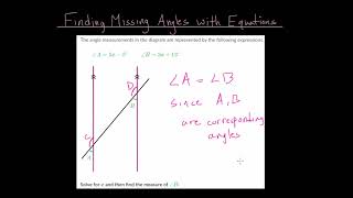Finding Missing Angles in Parallel Lines (with Equations)