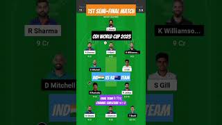 INDvsNZ dream11 Team prediction 11 IND vs NZ 1st Semi-Final ODI World Cup Match Team