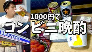 【コンビニ晩酌】ローソンでおつまみ1000円分買って宅飲みしたら超酒が進んだ♪【せんべろ】