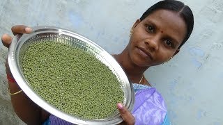 Easy and Healthy Snacks ~ Green Gram Sweet  Recipe ~ பாசி  (பச்சை) பயறு இனிப்பு  சுண்டல்,,