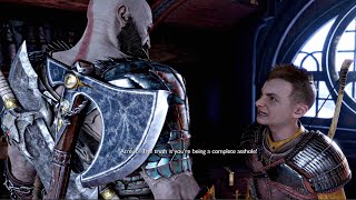 God of War 5 Ragnarok - Atreus Insults Kratos & Transforms Scene (4K 60FPS) PS5