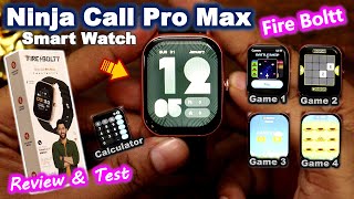 Ninja Call Pro Max Fire Boltt Smart Watch Review Test Setting | 2.01 Display, Game | Bt Calling | AI
