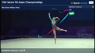 IKROMOVA Takhmina (UZB) RIBBON EF 32,5 🥈- Asian Championship 2024