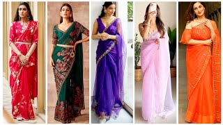 New Trending Beautiful Pure Soft Silk Saree Design | Traditional Saree Look❤️Designer saree #Sarees