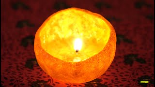 How to make a candle out of tangerine / Kaip padaryti žvakę iš mandarino