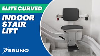 Elite Curved Indoor Stair Lift | Bruno® - Made in USA | (800) 997-0042