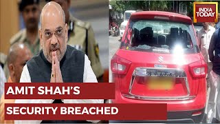 Amit Shah's Security Breached As TRS Leader Parks His Car Blocking Shah’s Convoy In Hyderabad