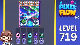 Pixel Flow Level 719 Solution Walkthrough