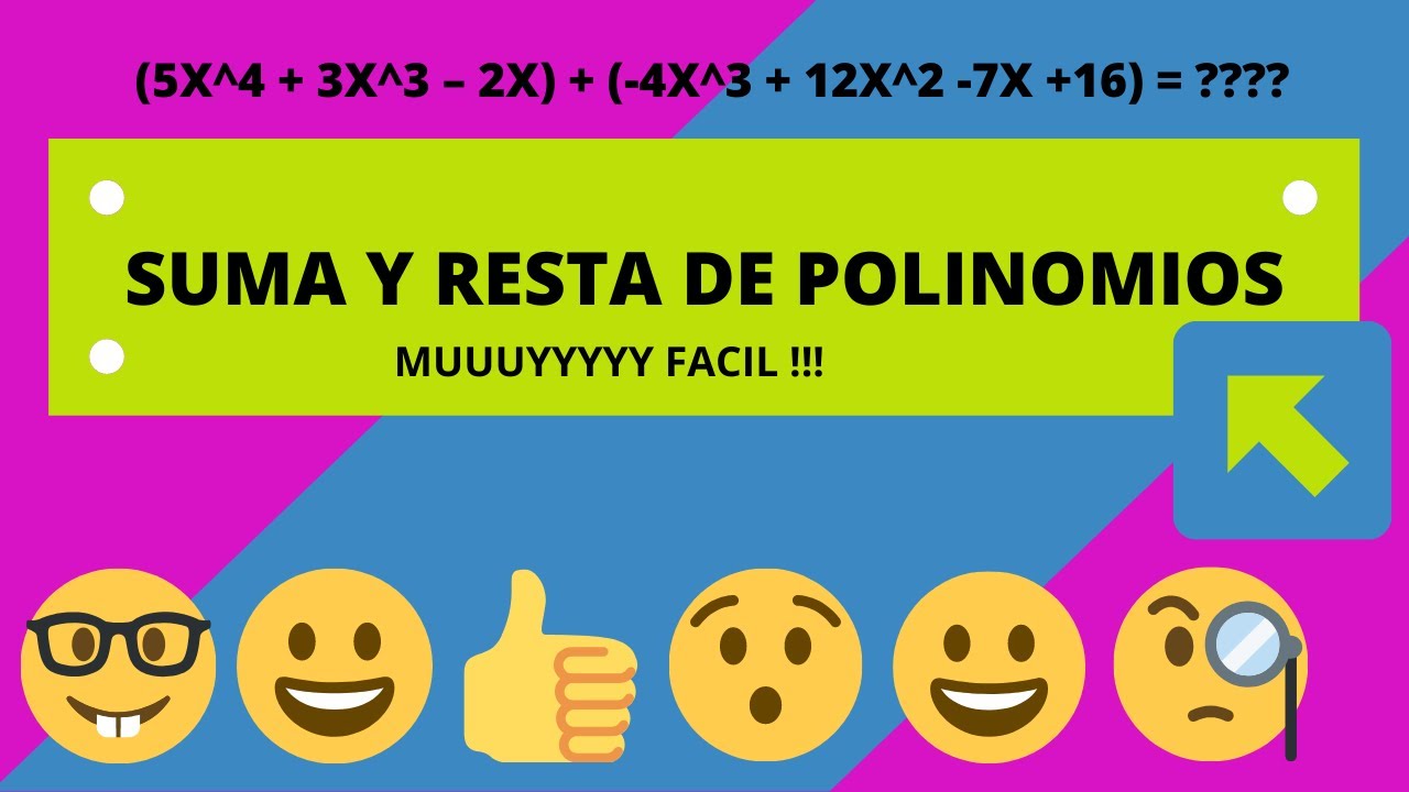 Suma Y Resta De Polinomios. Explicación Practica Para Aprender En Pocos ...