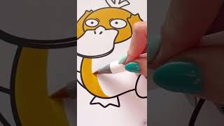 Psyduck ASMR Coloring! #pokemon #satisfyingcoloring #asmr