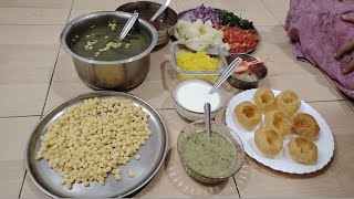 फॅमिली पार्टीसाठी बनवली झकास हायजिनिक पाणीपुरी आणि दहीपुरी | Chaat recipes..Dahipuri \u0026 Panipuri