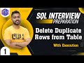 Delete🧽 Duplicate Rows from Table📑| SQL Interview Preparation | SQL Interview Questions