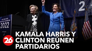 EEUU: Kamala Harris y Clinton reúnen partidarios en Nueva York