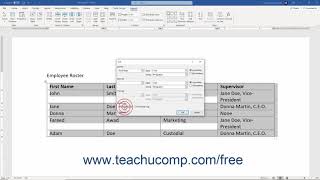 Word 2019 and 365 Tutorial Sorting Tables Microsoft Training
