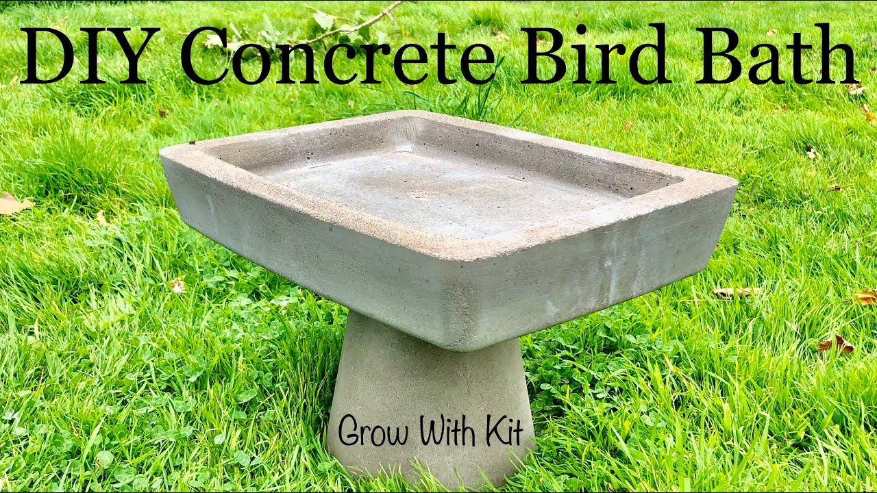 Making A Concrete Bird Bath | DIY Concrete Bird Bath - YouTube