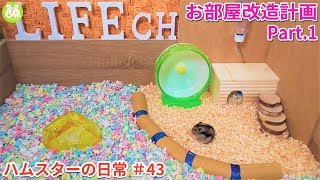 【ハムスター】カラフルにお部屋を可愛くアレンジPart.１♪床材とトンネル編＃43