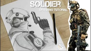 How to draw a soldier special forces / Drawing tutorial