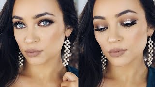 NYE GLAM MAKEUP TUTORIAL : GLITTERY EYES | Stephanie Ledda