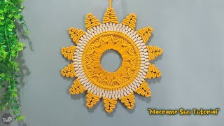 Macrame Sun Tutorial | DIY Macrame Mandala Wall Hanging