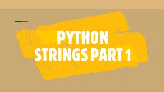 Python Strings Part-1 (Python with Data Sapiens #3)