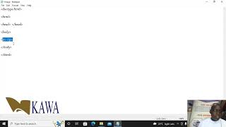 KAWA HTML Tutorial for Beginners 09 Nested elements