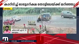 കാർ ഡ്രൈവർ ഉറങ്ങിപ്പോയി! ശബരിമല തീർത്ഥാടകരുടെ വാഹനമിടിച്ച് ഓട്ടോ തോട്ടിലേക്ക് മറിഞ്ഞു