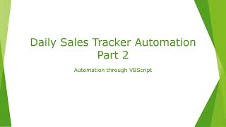 Refresh Pivot Table using VBScript