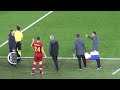 mourinho cam roma leicester 1 0 l abbraccio a zaniolo e zalewski grinta e indicazioni a veretout