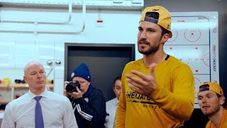 Behind the Glass: Roman Josi Postgame Locker Room Speech