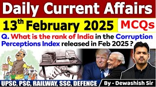 13th February 2025 | Daily Current Affair | February Daily Current Affair | Current affair 2025 #mcq