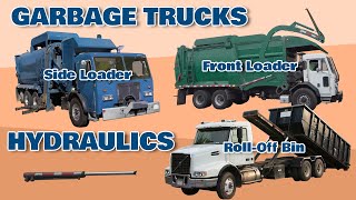 Garbage Trucks - Side Loader & Front Loader - Animated! - Hydraulics! Roll-Off Bins!