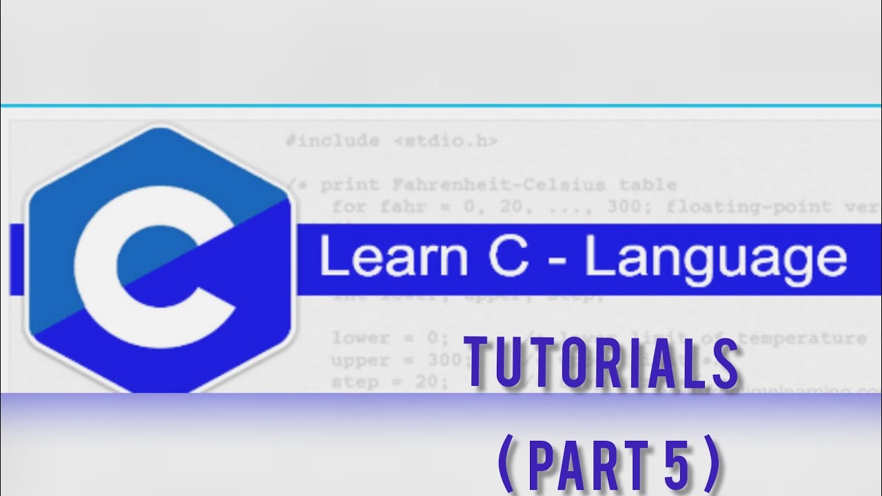 INTRODUCTION TO C PROGRAMMING (PART-5) (ENGINEERING,B.SC,BCA) - YouTube