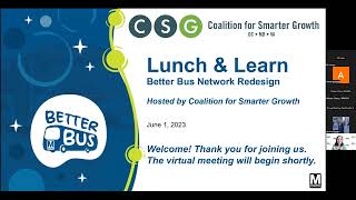 CSG & WMATA webinar on the Visionary Bus Network