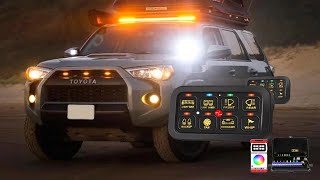 პროექტი Toyota 4 Runner - 8 ღილაკიანი კომპაქტური პანელი/მართვის ბლოკი/კაბელები და სამაგრები unboxing