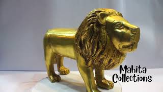 Brass Showpiece Lion Statue 3810g