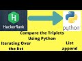 Compare the Triplets in HackerRank using Python | Learn Python | Competitive Programming