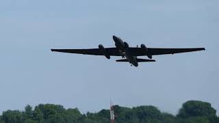 USAF U-2 spy plane departing Fairford 2017