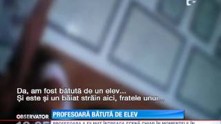 O profesoară a fost bătută de un elev