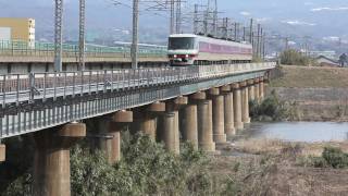 日野川鉄橋(やくも,キハ187系,キハ121系,キハ126系)_JR山陰本線,JR伯備線