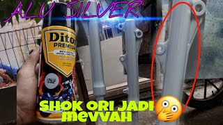 repaint shock bottom depan beat warna silver II diton premium