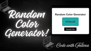Build a Random Color Generator using HTML, CSS & JavaScript | JavaScript Mini Project
