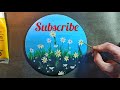 acrylic painting for beginner tutorial easy flowers painting აკრილის საღებავებით ხატვა