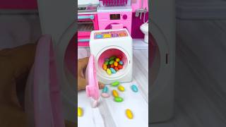 Satisfying With Unboxing Miniature Washing Machine Eating Candy Egg Set Toys, ASMR Videos