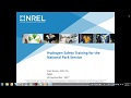 Hydrogen Safety Training Webinar for the National Park Service