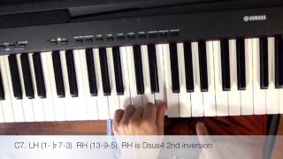 【ジャズピアノレッスン】ジャズコード　ボイシング 【 ○7(9-13)】jazz piano lesson  ○7(9-13)sound