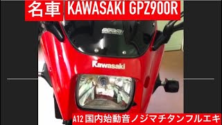 【名車GPZ900R】　Ninja ノジマSCフルチタンフルエキ　マフラー音　始動音　KAWSAKI　ノジマファサームフルEX　バッフルなし　【モトブログ】