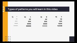 Pattern programs in C part-4