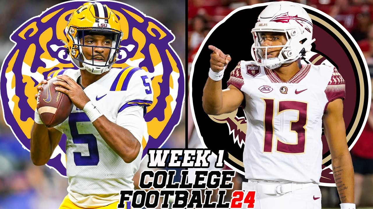 NCAA Football 24 | LSU Vs Florida State | Week 1 Simulation - YouTube