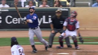 TEX@MIN: Moreland hammers a two-run shot off Santana